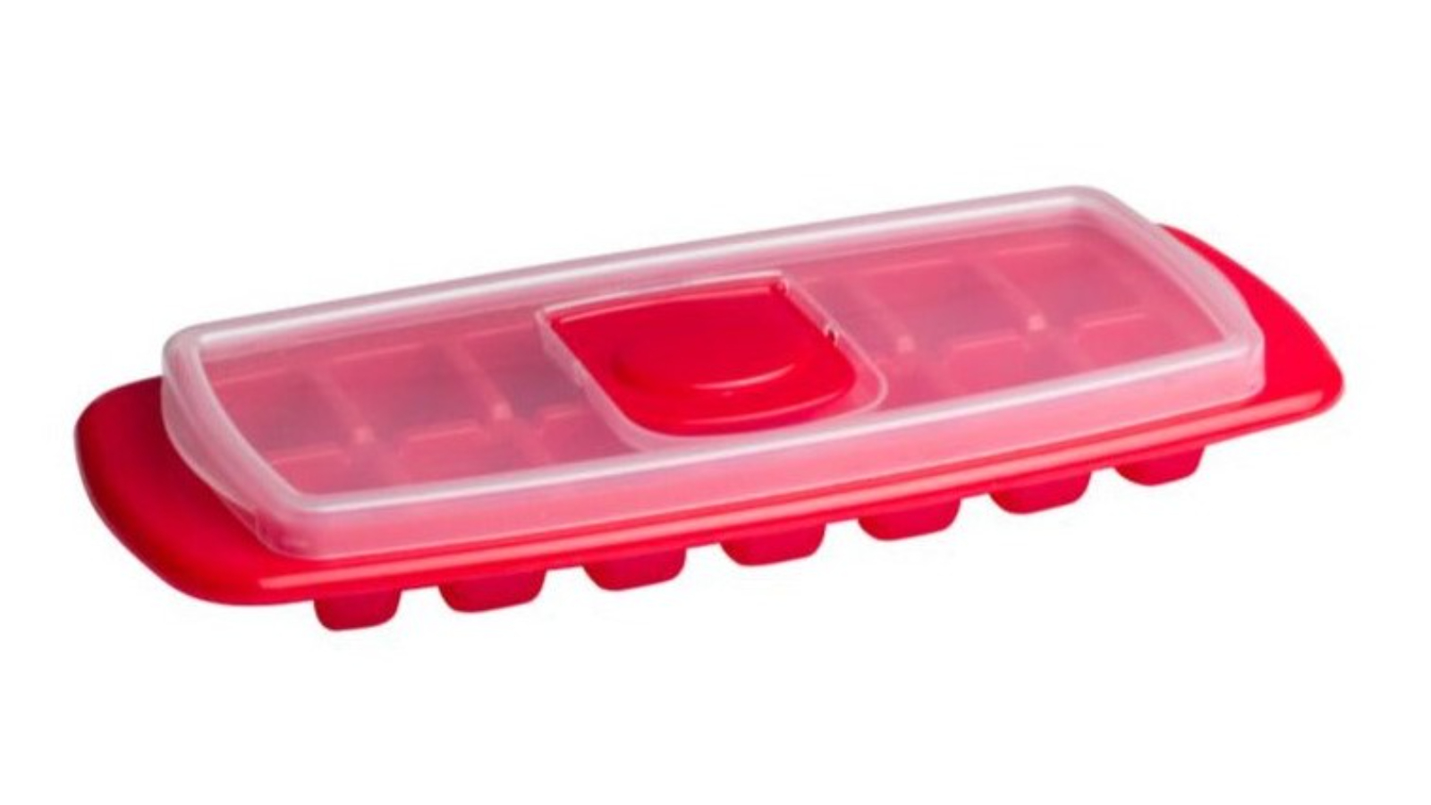 Cuisena 30cm Airtight Stackable Ice Cube Tray Mould with Lid - Red