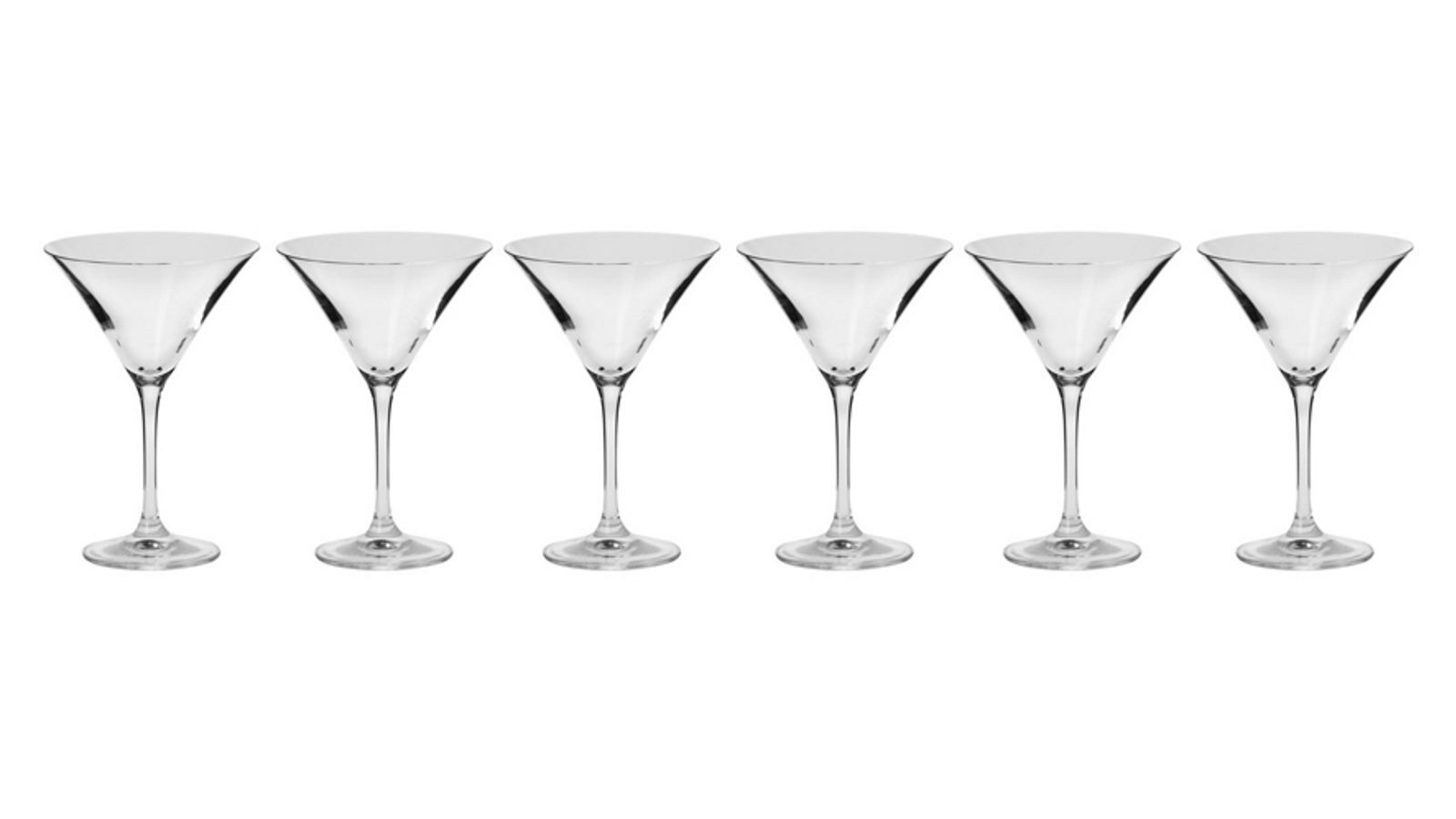 Krosno 6 Piece Avant-Garde 240ml Stemmed Spirit/Martini Glass Set - Clear
