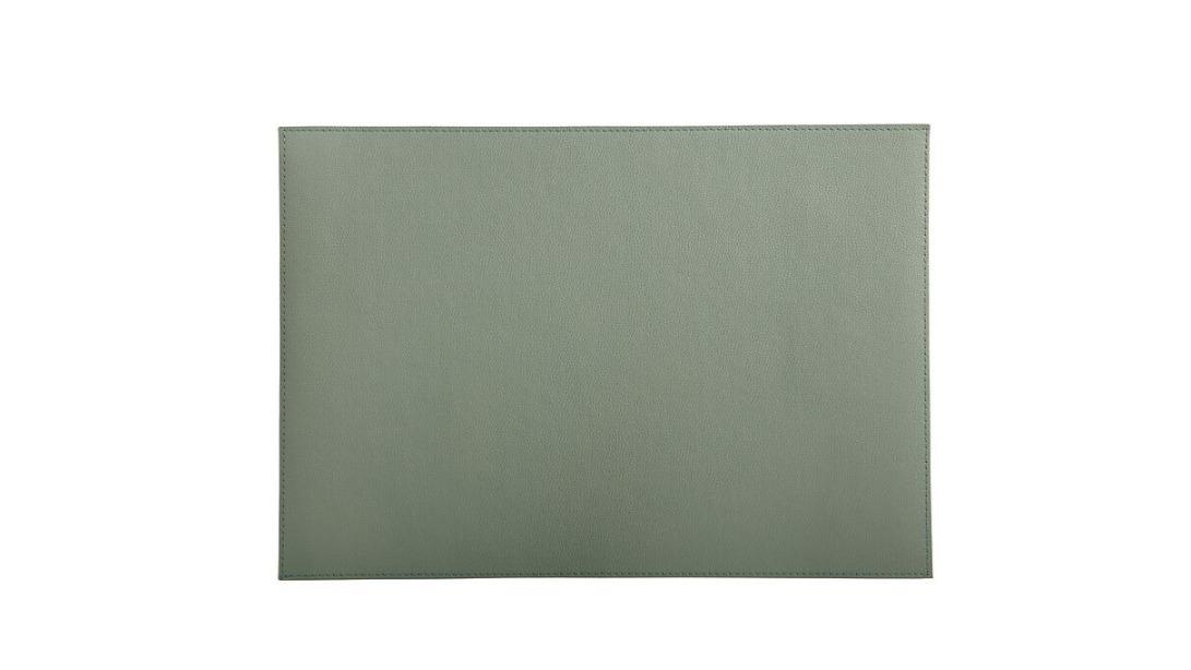 Maxwell and Williams 43 x 30cm Table Accent Leather Look Cowhide Placemat - Sage