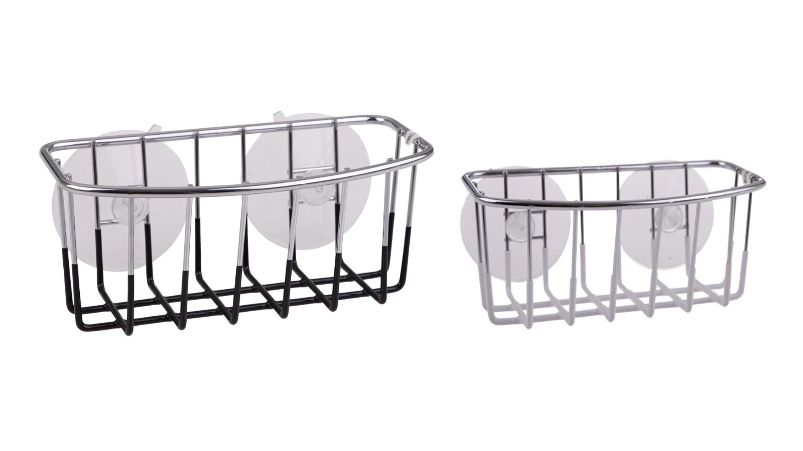 D Line Chrome/PVC Wall Mount Sponge Caddy with Suction Cup