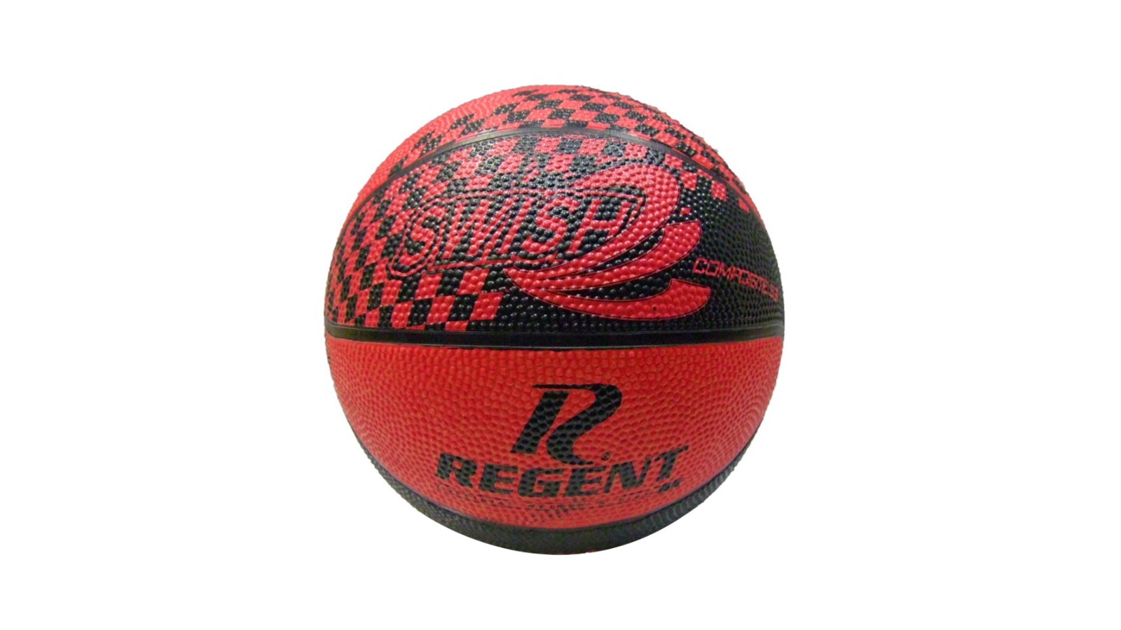 Regent Swish Size 3 Indoor/Outdoor Synthetic Rubber Training Basketball - Red/Black