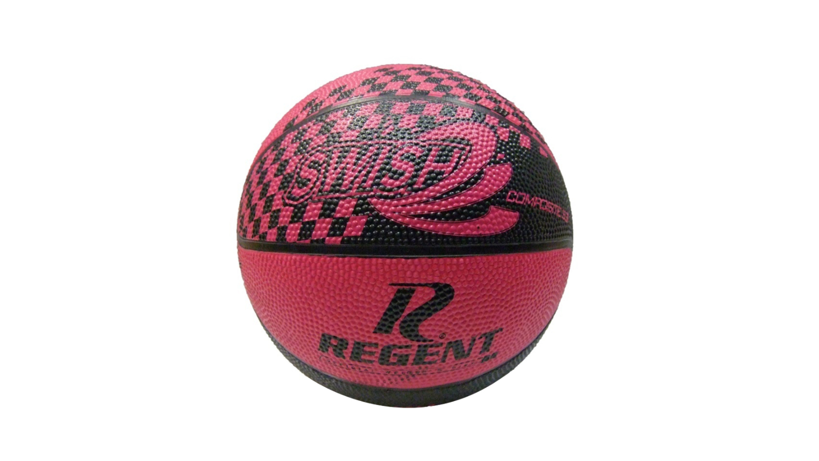 Regent Swish Size 3 Indoor/Outdoor Synthetic Rubber Training Basketball - Pink/Black
