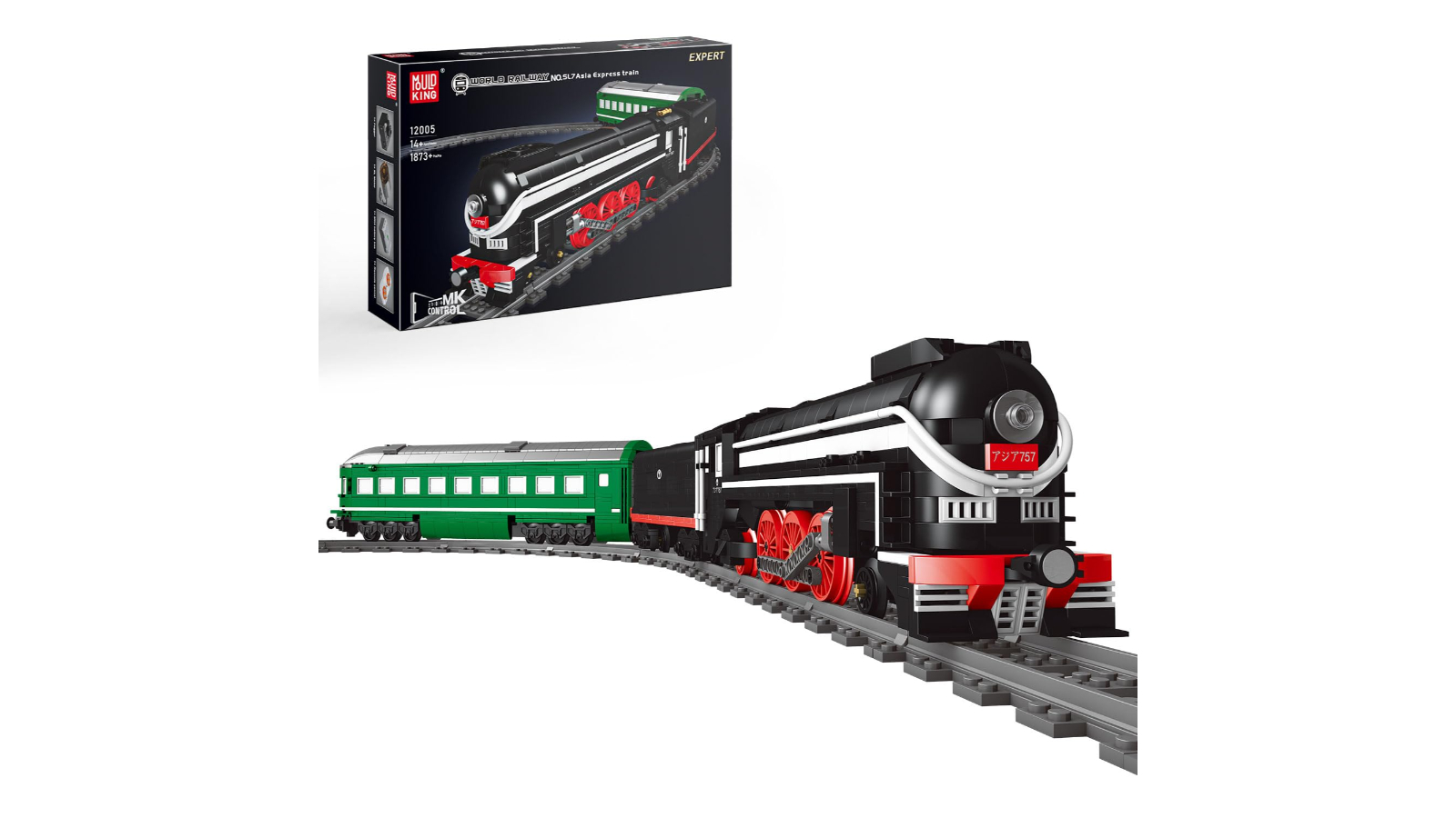 Mould King 1873 Piece SL7 Asia Express Train with Remote Control Building Block Toy