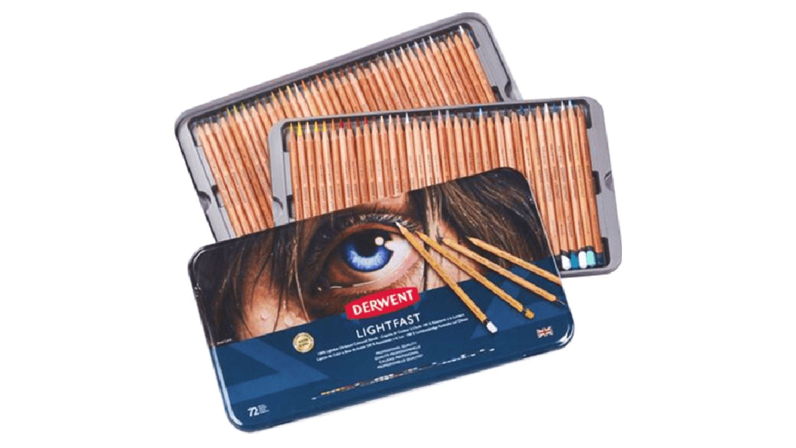 Derwent Lightfast 72 Coloured Pencil Tin