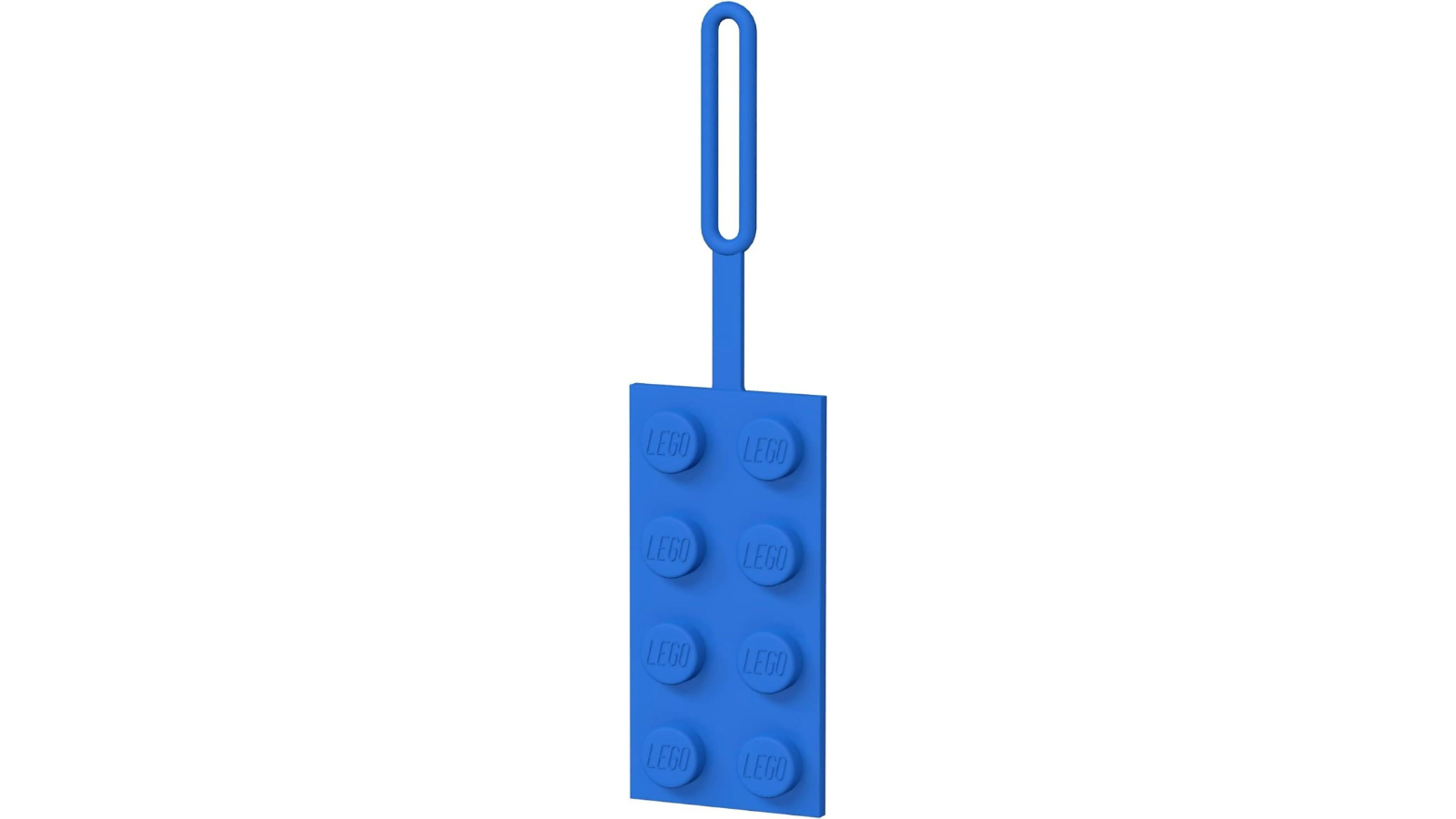 Lego 2 x 4cm Luggage Bag Tag Brick - Blue