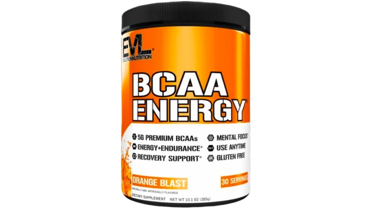EVL Nutrition BCAA Energy 30 Servings - Orange Blast