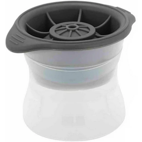 YS 2 Piece Grey Silicone Ice Ball Mold Cube Maker Mould
