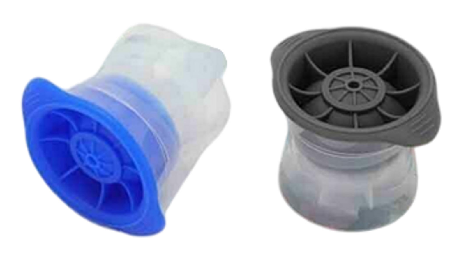YS 2 Piece Silicone Ice Ball Mold Cube Maker Mould - Grey/Blue