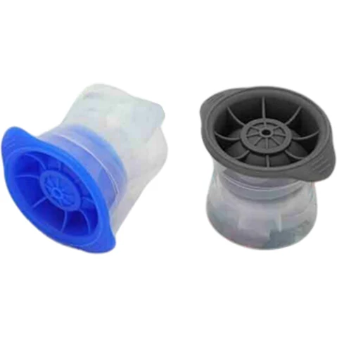YS 2 Piece Silicone Ice Ball Mold Cube Maker Mould - Grey/Blue