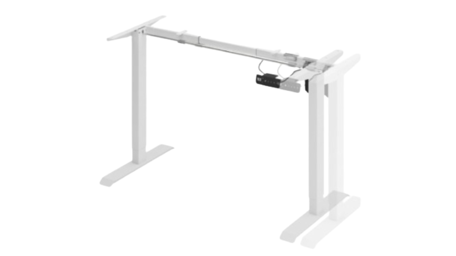 Advwin Height Adjustable Electric Standing Desk Base Frame - White