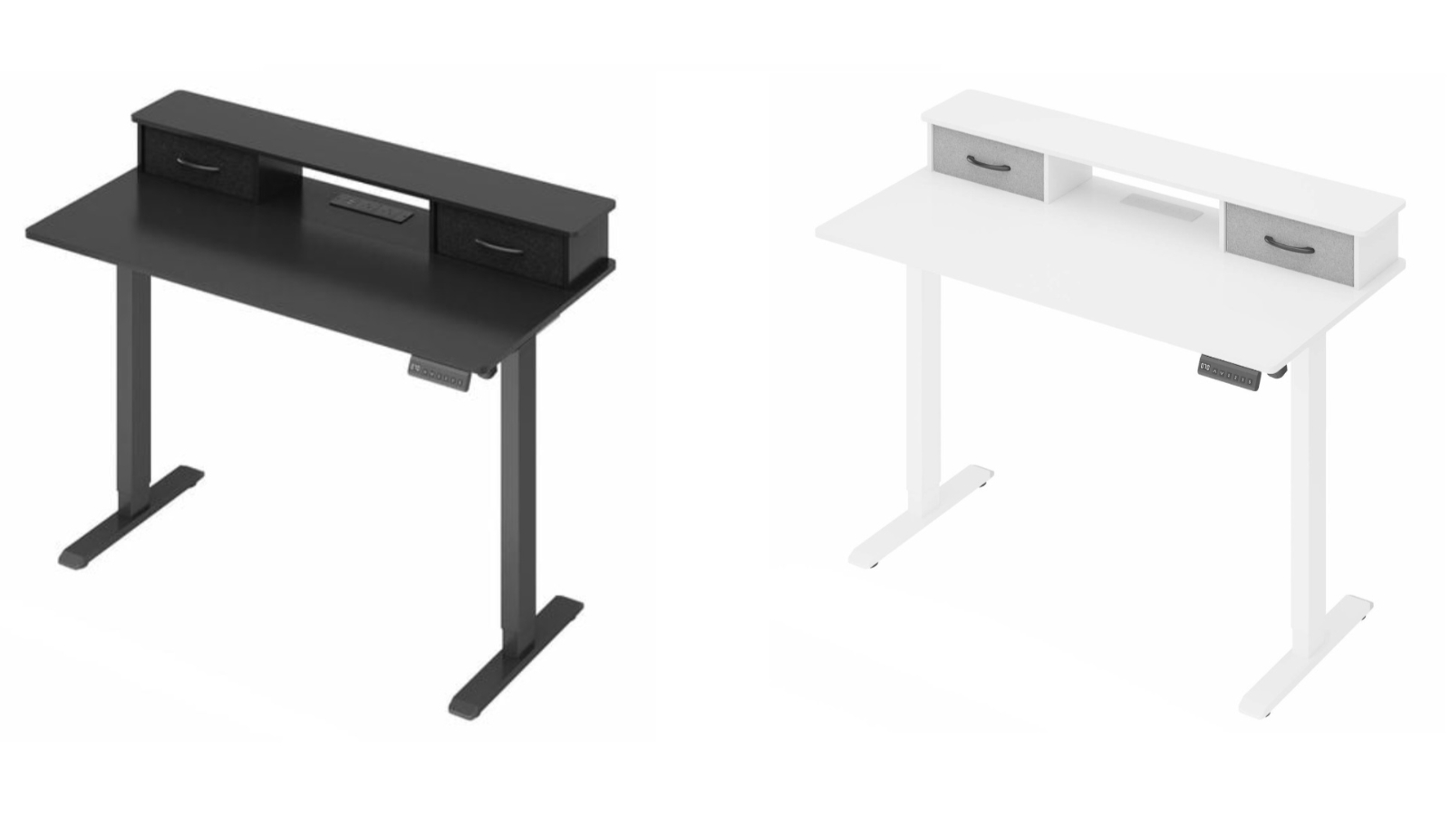Advwin Ergonomic Electric Standing Desk with 2 Fabric Drawer