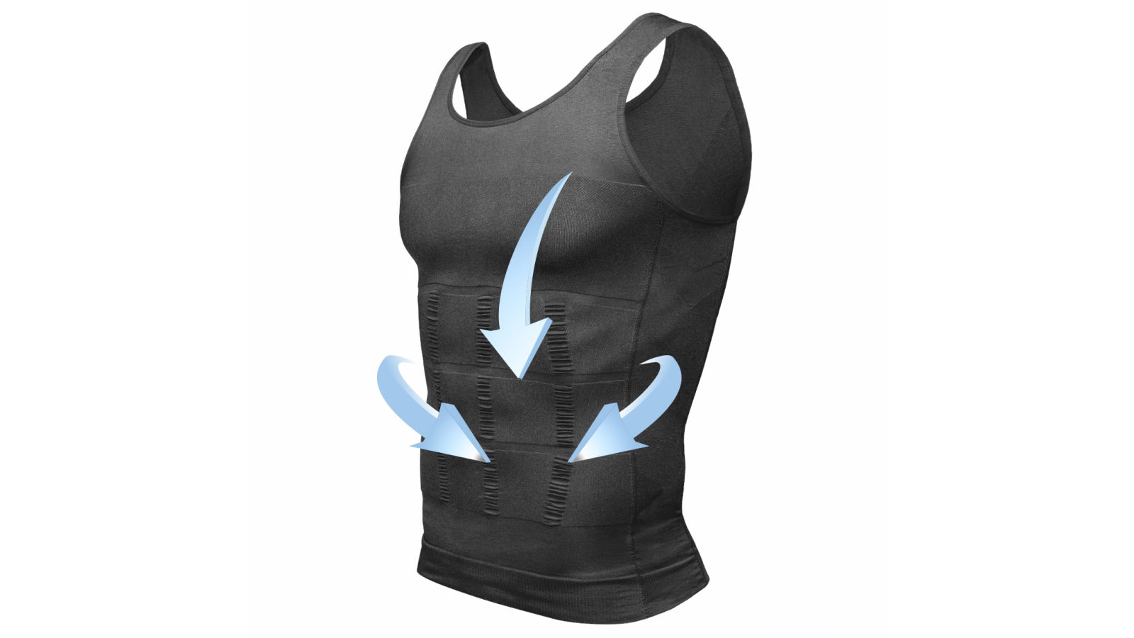 Bodyassist Black Compression Slimming Body Vest - Extra X-Large