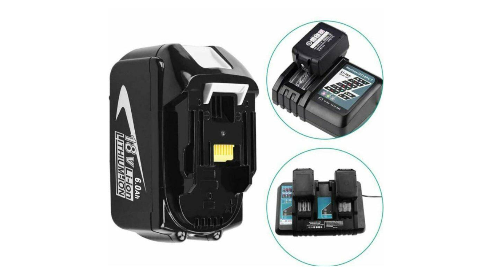 BatteryMate 18V 6.0AH Compatible Battery for Makita BL1830B BL1840B BL1850B BL1860B LXT 400 Harvey Norman