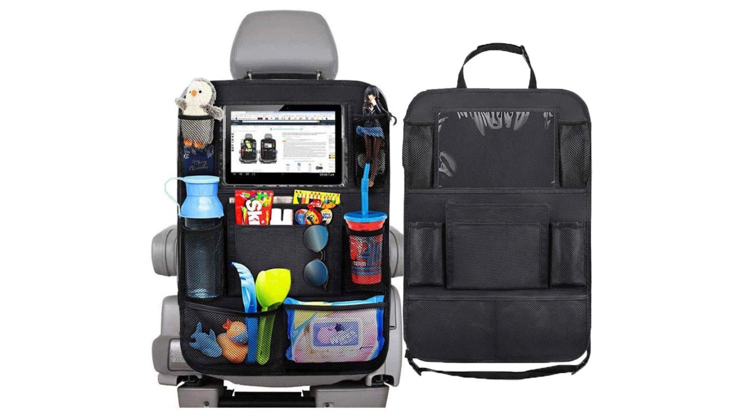 BatteryMate Premium Car Seat Back Organiser with Multi-Pocket Storage