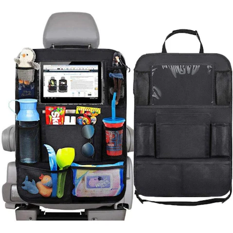 BatteryMate Premium Car Seat Back Organiser with Multi-Pocket Storage