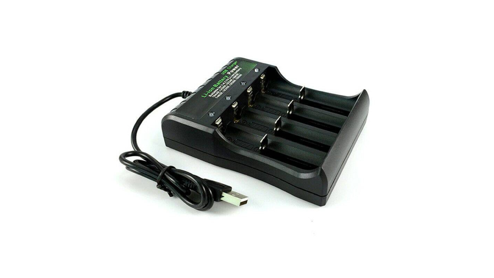 BatteryMate BMCH4Slots Smart USB 18650 Battery Charger 1/2/4 Slots for 3.7V Rechargeable Battery 