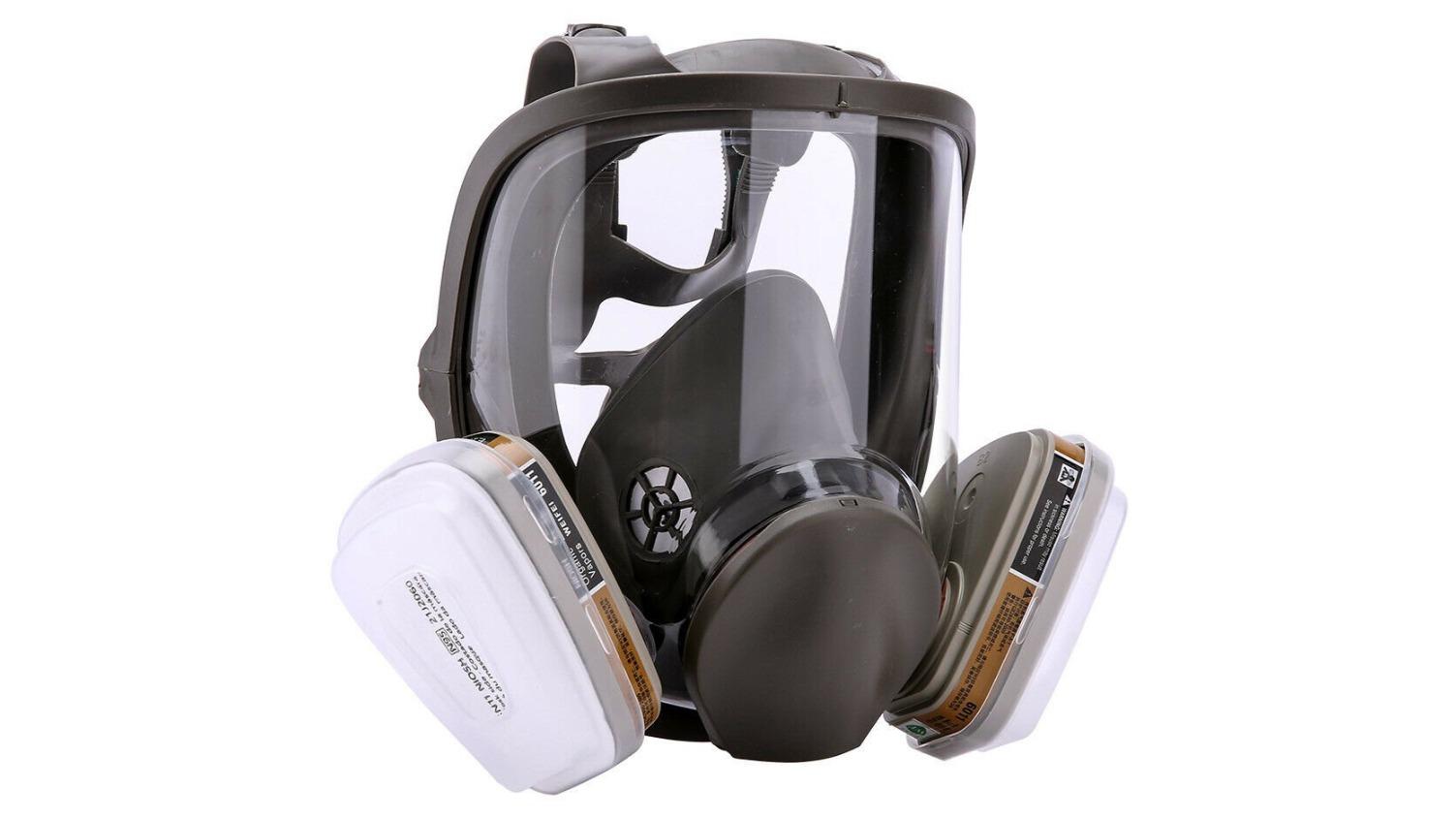 BatteryMate 7-in-1 Full Face Chemical Spray Painting Respirator Vapour 6800 Gas Mask
