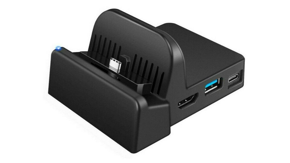 BatteryMate Mini Portable Dock Base HDMI TV Display Switch Dock Station for Nintendo Switch
