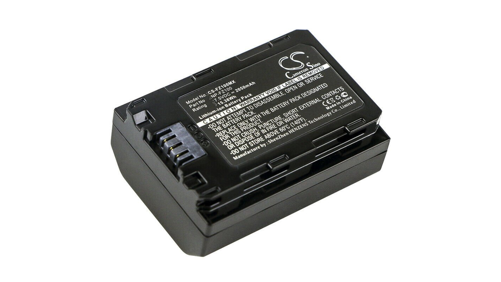 BatteryMate BMBtNPFZ100 Replacement Battery for Sony Alpha Camera NP-FZ100 A7 A7R A7S NP-FZ100