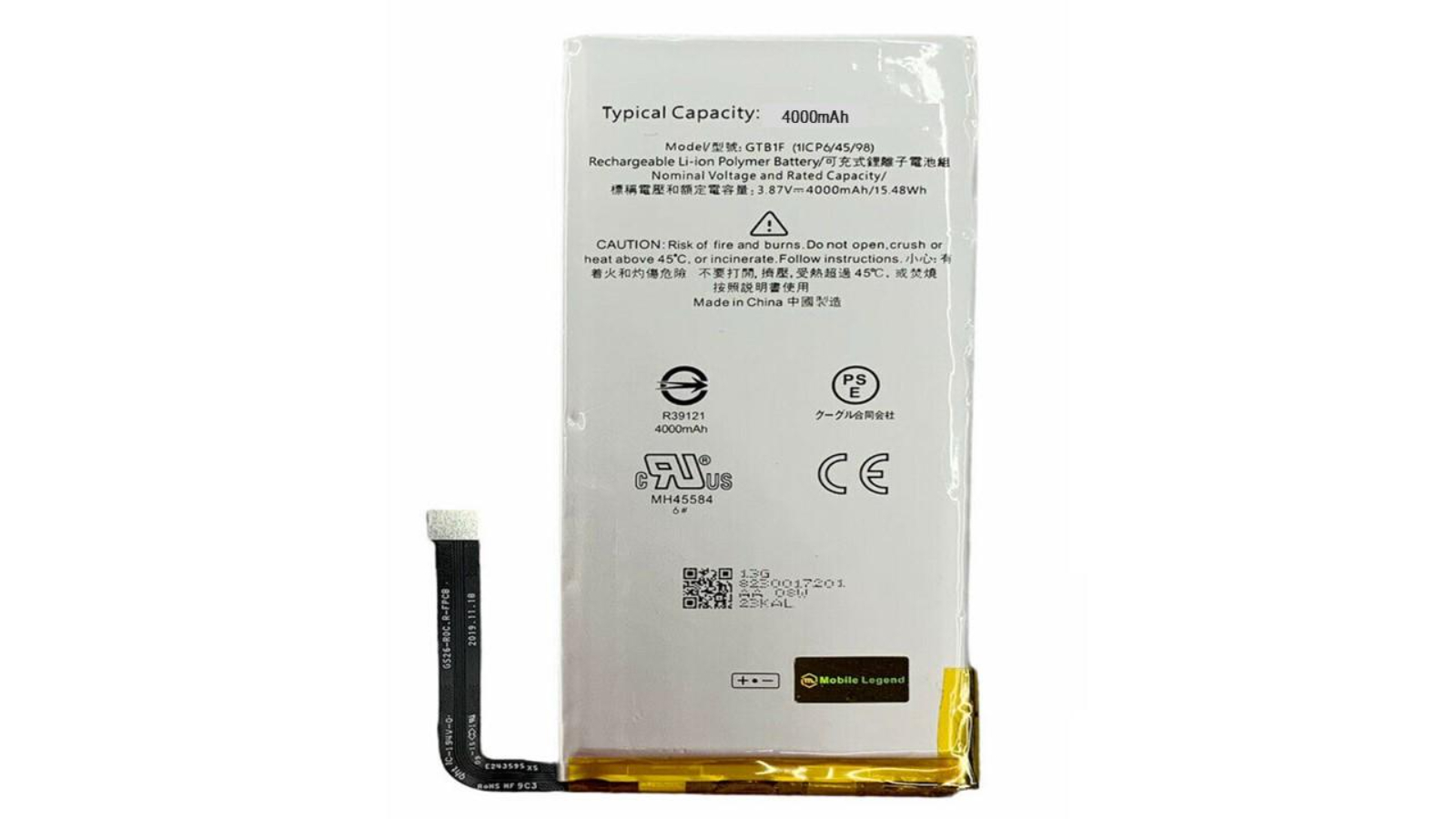 BatteryMate BMbtpixel5 Replacement Battery for Google Pixel 5 4000mAh