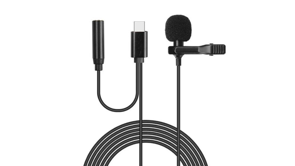 Battery Mate USB-C Clip-on Lapel Mic Lavalier Microphone Stereo Recording Condenser