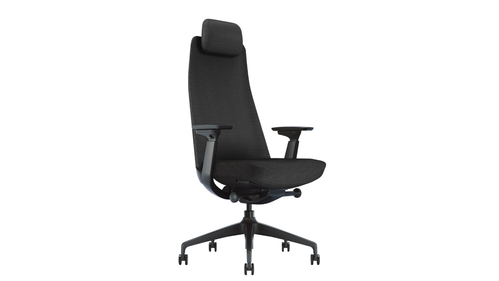 Desky Pinnacle Executive Office Chair - Black/Matte Black