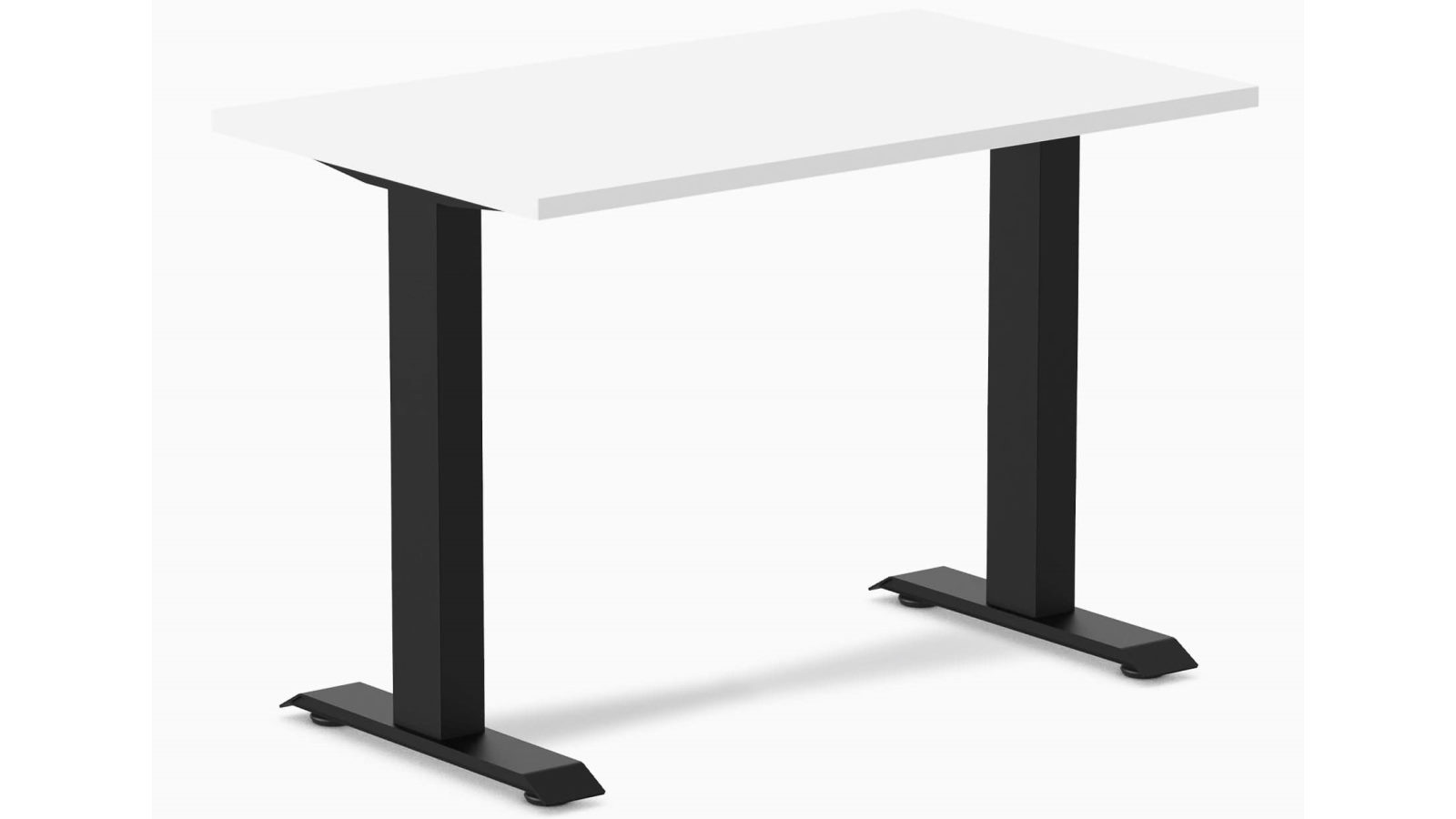 Desky White/Matte Black Zero Mini Office Desk - 100 x 60cm