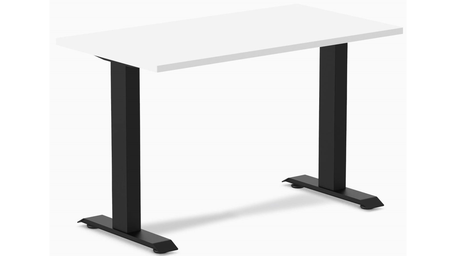 Desky White/Matte Black Zero Mini Office Desk - 1100 x 600cm