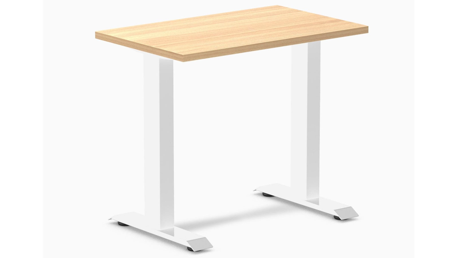 Desky Sublime Teak/White Zero Mini Office Desk - 80 x 50cm