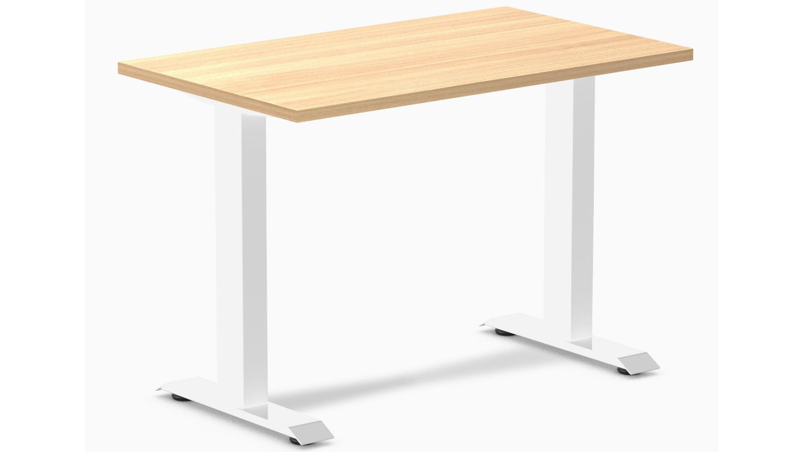Desky Sublime Teak/White Zero Mini Office Desk - 100 x 60cm