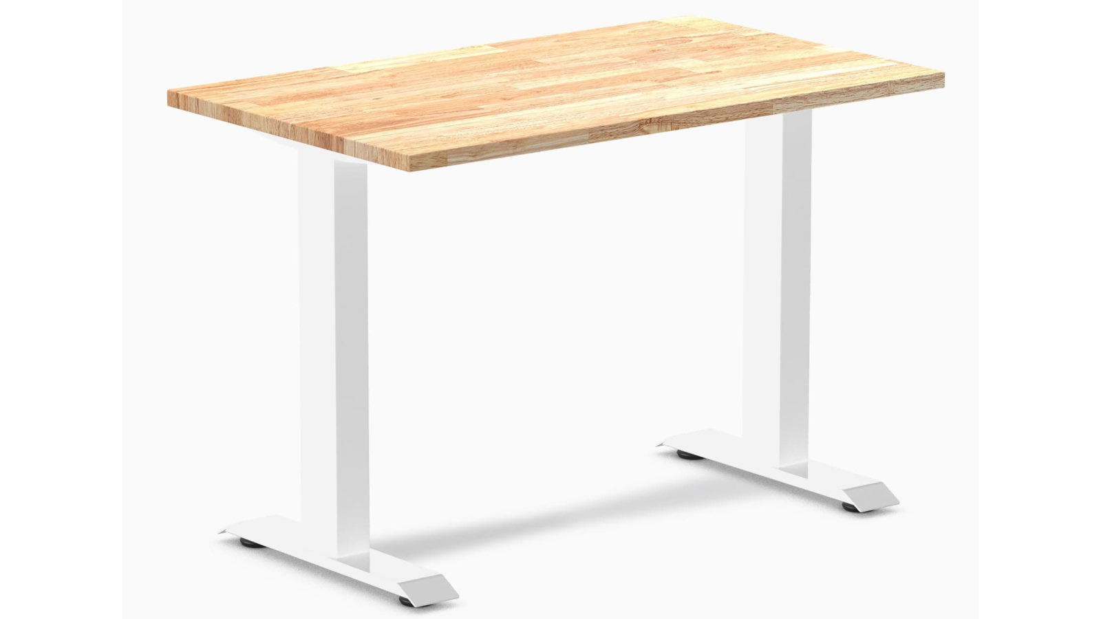 Desky Natural/White Zero Mini Rubberwood Office Desk - 100 x 60cm