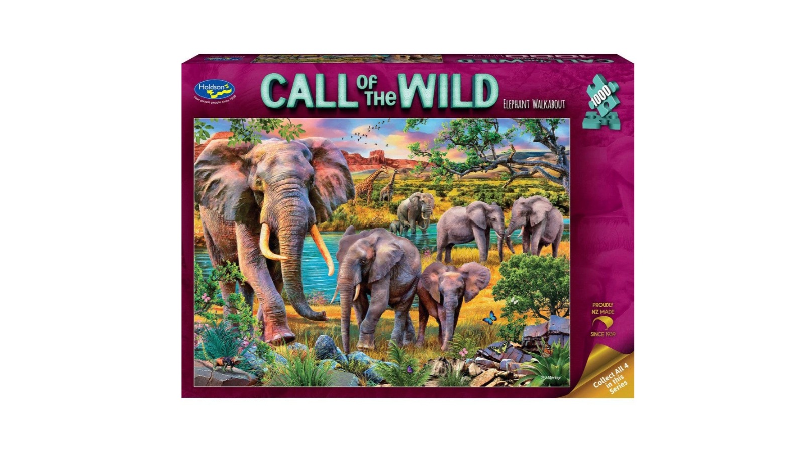 Holdson 1000 Piece Call of the Wild Elephants Puzzle