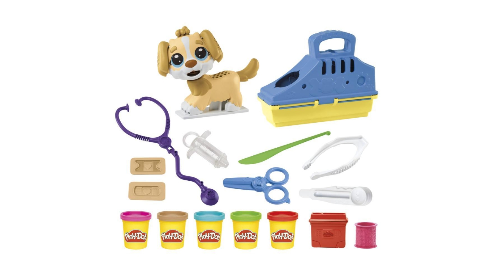 Hasbro Play-doh Care N Carry Vet Playset With Toy Dog Carrier F3639
