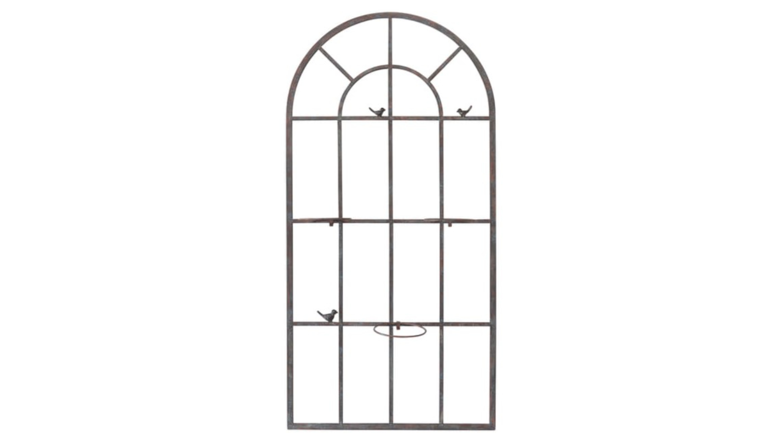 Willow and Silk French Window Wallart with Removeable 15cm Dia Pot Holder - 65 x 130cm