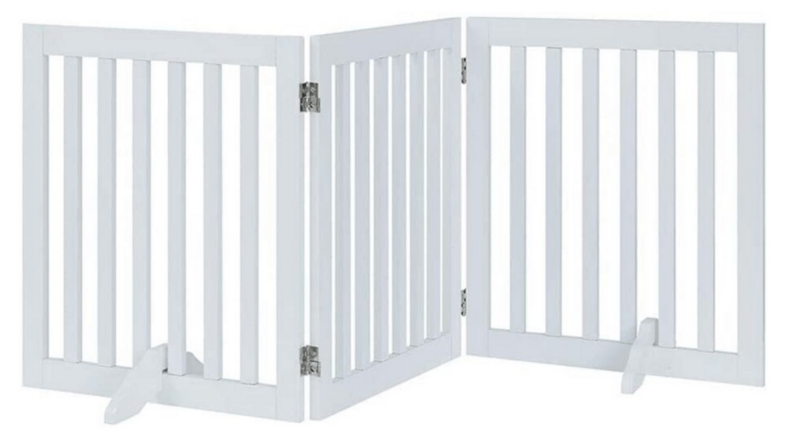 YS Three Panel Freestanding Dog Gate - White
