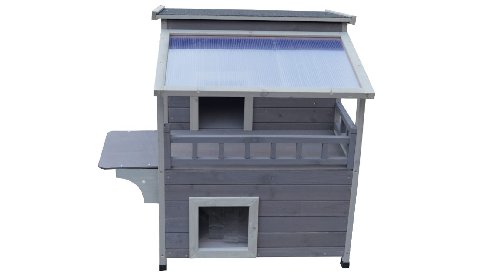 YES4PETS 2 Story Outdoor Cat Shelter Condo with Escape Door Rainproof Kitty House