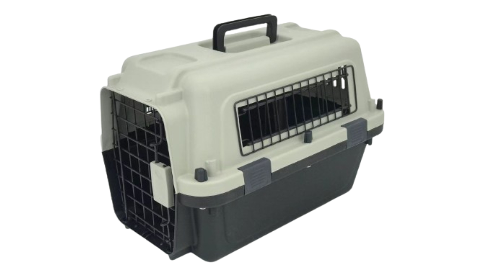 YES4PETS Medium Portable Pet Travel Bag with Safety Lockable Kennel - Grey