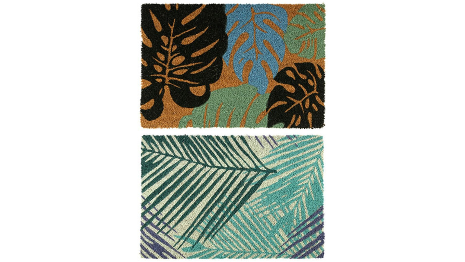 YES4HOMES 2 Piece Front Door Entryway Cursive Natural Coconut Coir