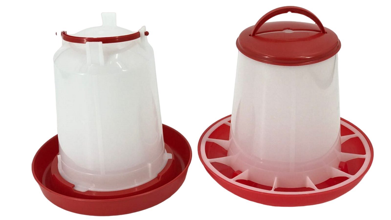 YES4PETS Small Poultry Bird Chicken Water Drinker 1 L & 1 kg Food Feeder Grain Seed Set
