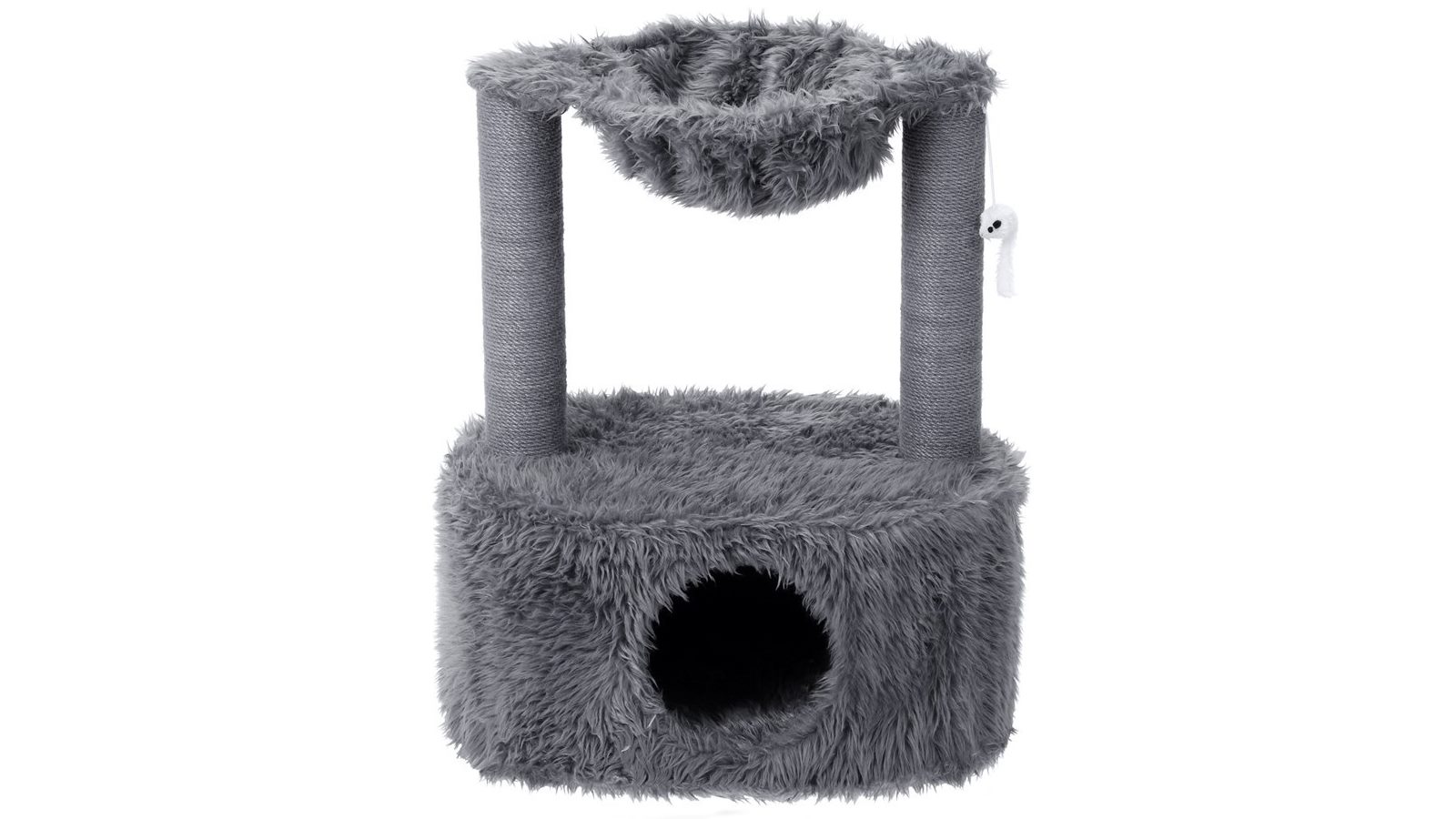 YES4PETS Cat Scratching Tree Scratcher Post Pole Furniture Gym House - Grey