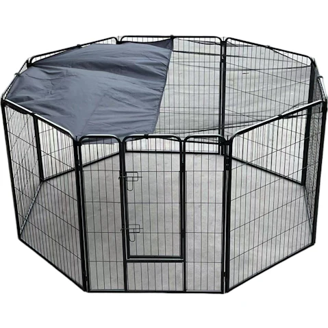 YES4PETS Heavy Duty Pet Exercise Playpen Fence with Cover - 120cm