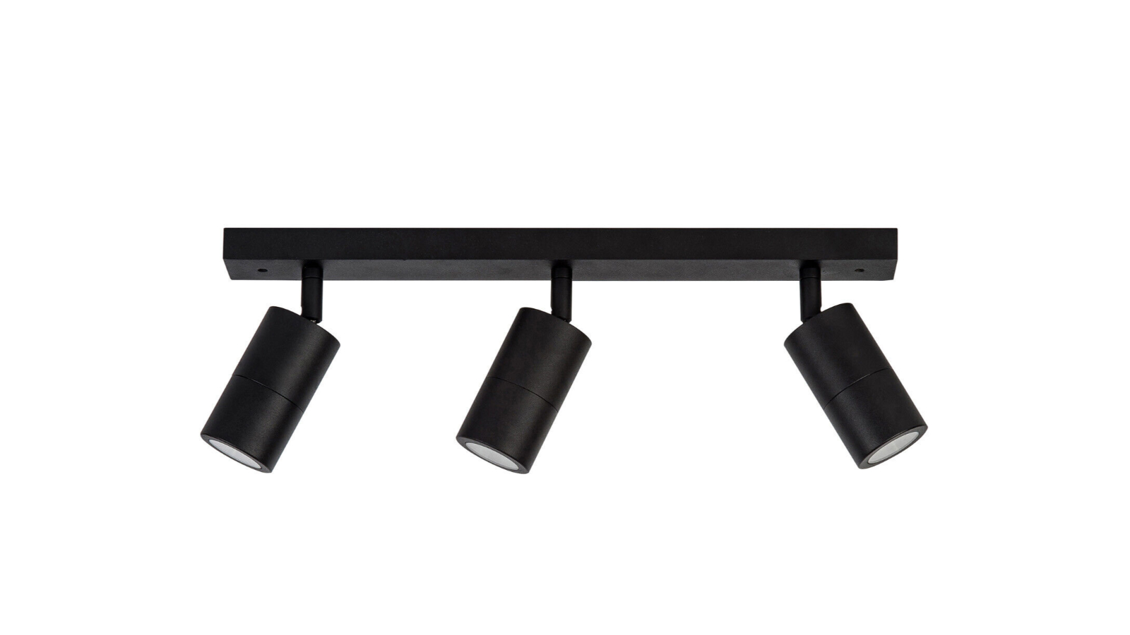 IP44 3 Heads Small Adjustable GU10 Rectangular Bar Pillar Light - Black