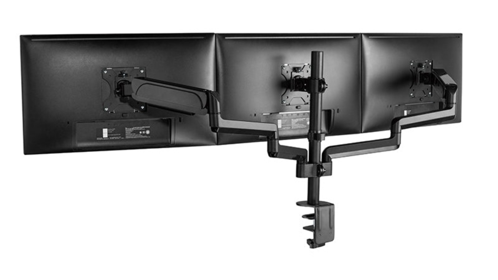 Screenmounts Gas Spring Monitor Arm Pole Mount Stand for 3 Screen