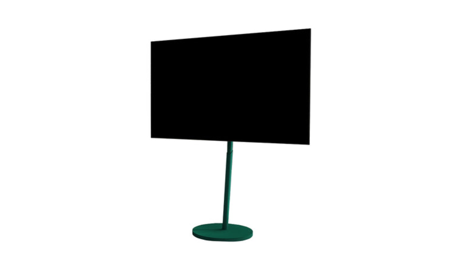 Screenmounts Torre di Pisa Artistic Rotating TV Floor Stand for 32-75inch - Green