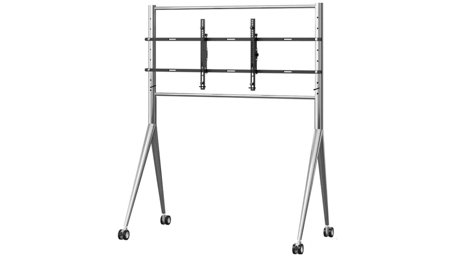 Screenmounts Silver Sleek Stand with Wheels for 45-90inch TVs