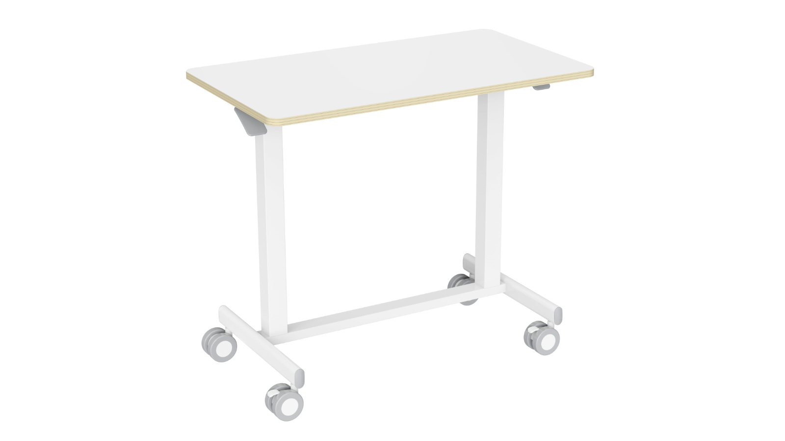 Screenmounts Home/Office Adjustable Mobile Sit Stand Desk with Keyboard Tray - 89.9 x 56.4cm
