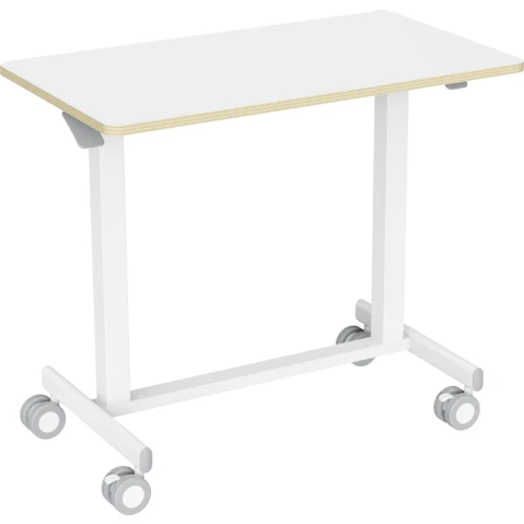 Screenmounts Adjustable Mobile Sit Stand Desk with Lockable Wheel - 88 x 50cm