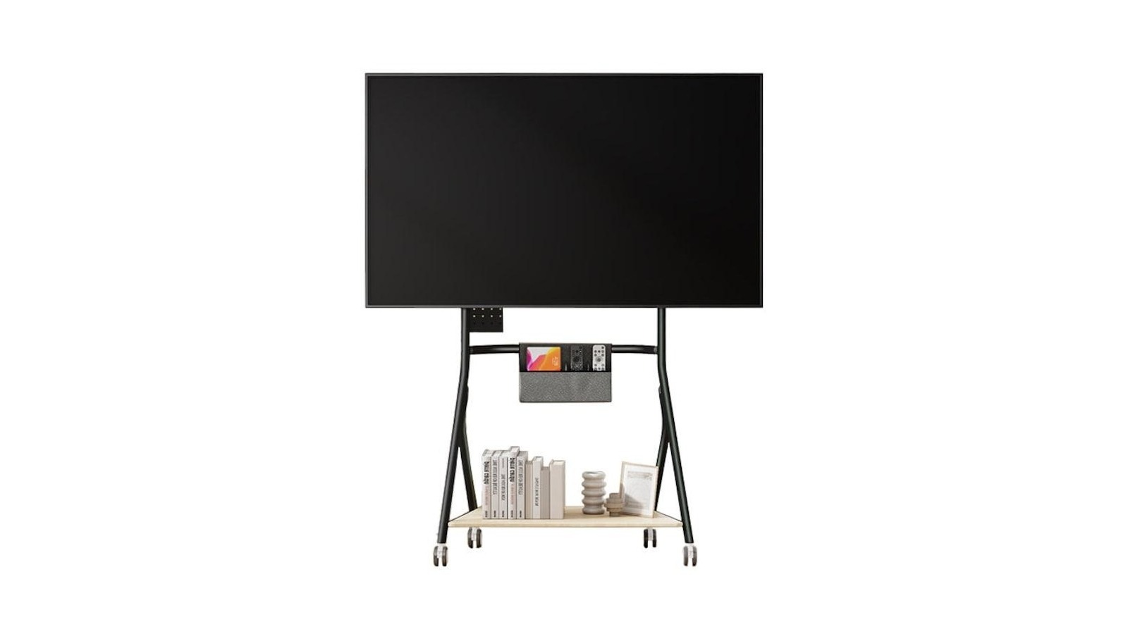 Screenmounts AGT80 SteelRoll Mobile TV Stand - Black