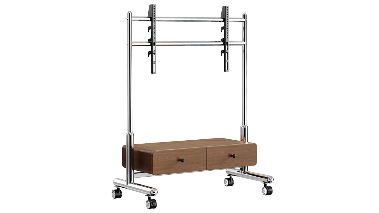 Screenmounts 32-90inch Aura Canvas Pro Mobile TV Stand with Art-Infused Display