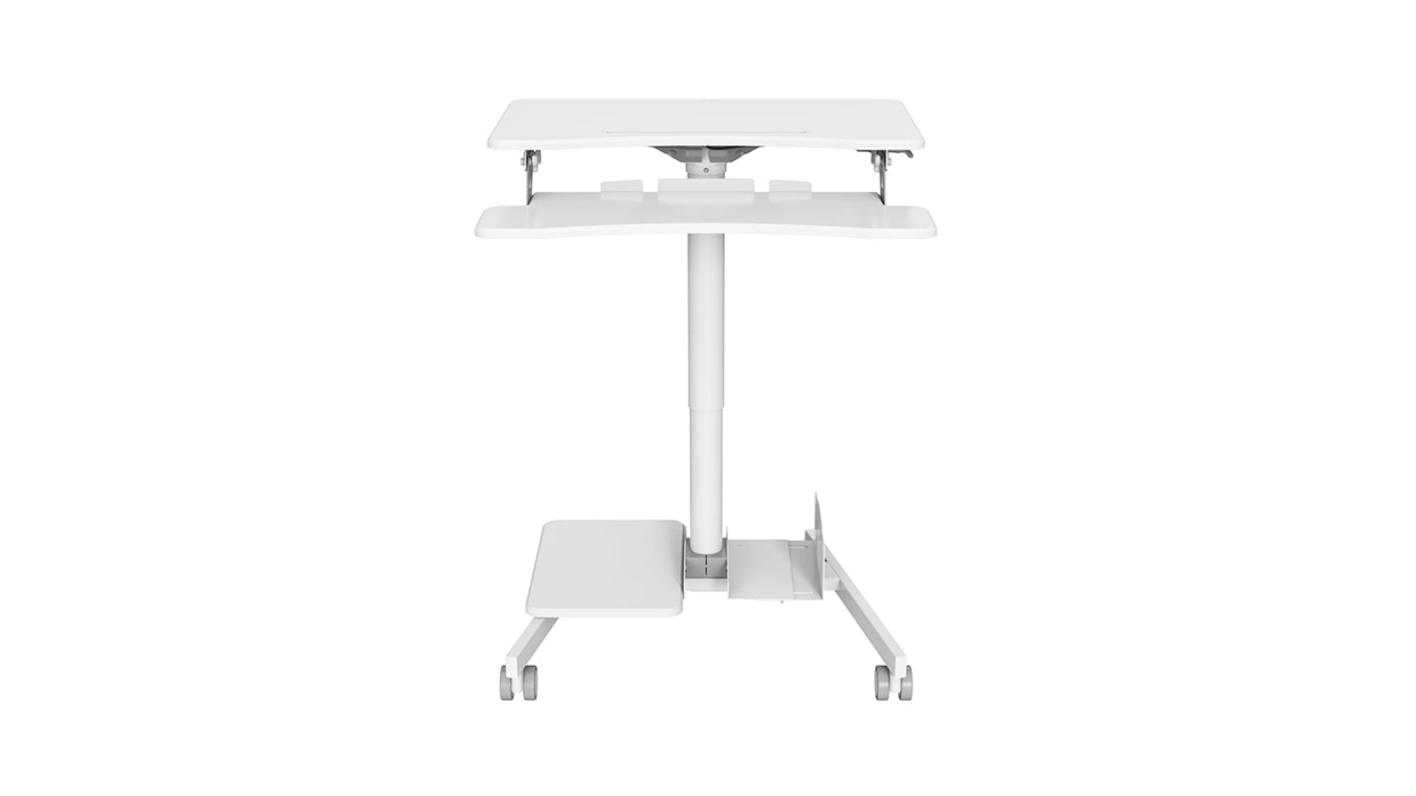 Screenmounts Home/Office Adjustable Mobile Sit Stand Desk with Keyboard Tray - 71cm